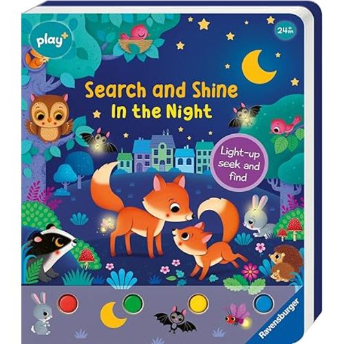 Ravensburger Play+ Search & Shine: in The Night - Light-Up Search & Find Book - Encourages Focus & Independent Play