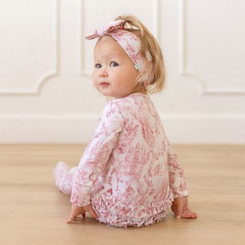 Infant Antoinette Footie Ruffled Zippered One Piece - Posh Peanut