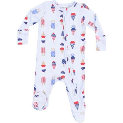 2 Way Zipper Footie, American Ice Cream, Blue - Angel Dear | Maisonette