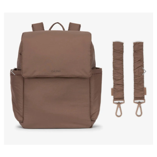 CALPAK Diaper Backpack with Stroller Straps in Hazelnut