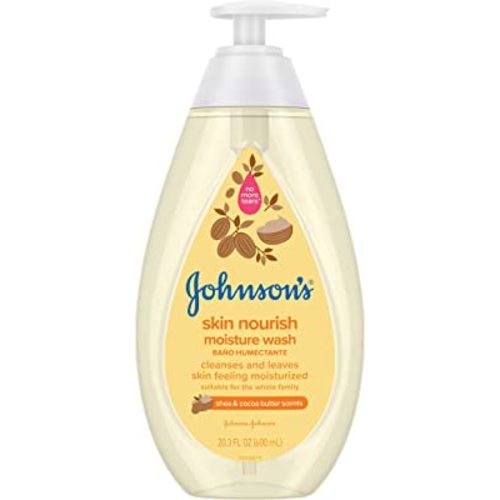 Johnson's Baby Skin Nourishing Moisture Baby Body Wash with Shea & Cocoa Butter, Hypoallergenic & Tear Free Baby Bath Wash, Paraben-, Dye-, Sulfate & Phthalate-Free, 20.3 fl. oz