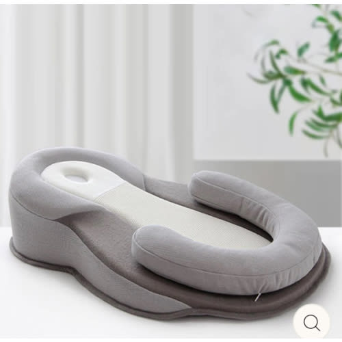 Newborn Baby Anti-Spill Reflux Nursing Pillow Breastfeeding Cushion Bed Crib Lounger
