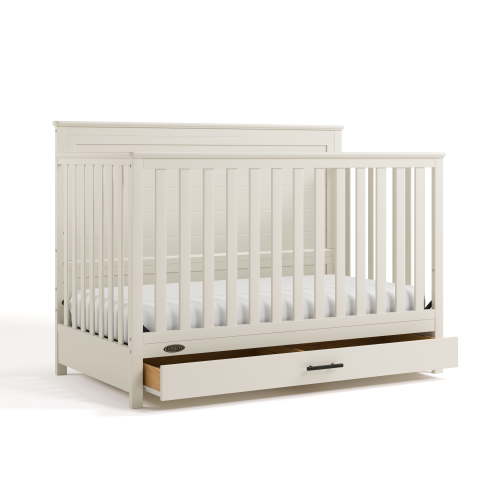 Graco Tristan Convertible Baby Crib with Drawer, Frosted Oat