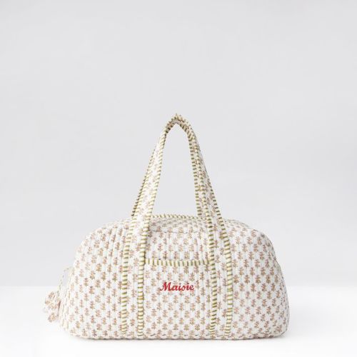 Block Print Duffle Bag