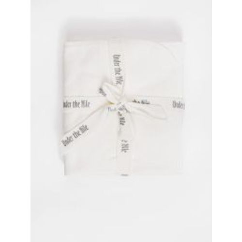 Set of 4 Off-White Egyptian Cotton Burp Cloths by Under the Nile