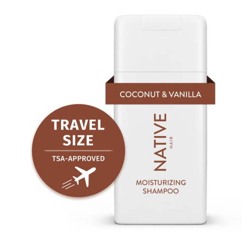 Native Moisturizing Shampoo, Coconut & Vanilla, Sulfate Free, for Women and Men, Travel-sized, 3 oz