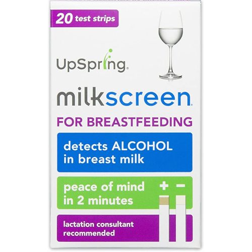 UpSpring Baby Milkscreen Alcohol Test Strips for Breastmilk, 20 Pack of Quick, Accurate Alcohol Breastmilk Test Strips for Home Use for Breastfeeding Moms - 20 Count