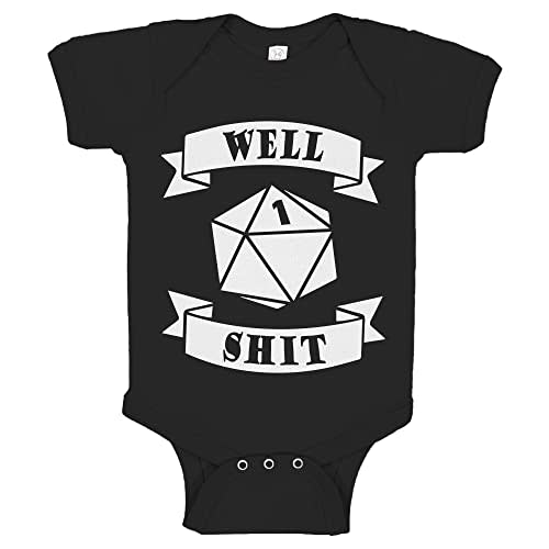 Baby Romper Well Shit DND Tabletop Dice Game 100% Cotton Infant Bodysuit
