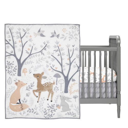 Bedtime Originals Deer Park Woodland 3-Piece Nursery Baby Crib Bedding Set - Gray & Reviews | Wayfair