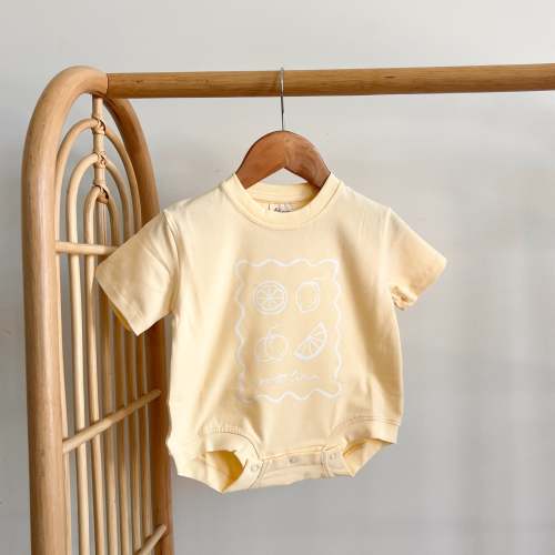 Blossom and Pear | Lemon 'Petit Limon' Slouch Romper, 3-6 months