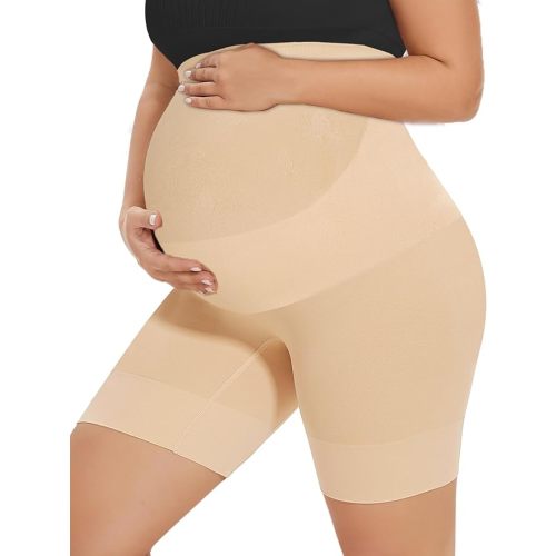 KIM S Shape Your Bump Seamless Maternity Shapewear for Dress, Pregnancy Postpartum Prevent Chafing Support-Underwear