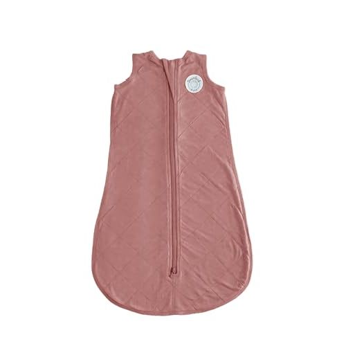 Dreamland Baby Bamboo Viscose Sleep Sack (0-6 Months). 1.0 TOG Ultra Soft Blanket w/ 2-Way Zipper. 97% Viscose, 3% Spandex (Rose)