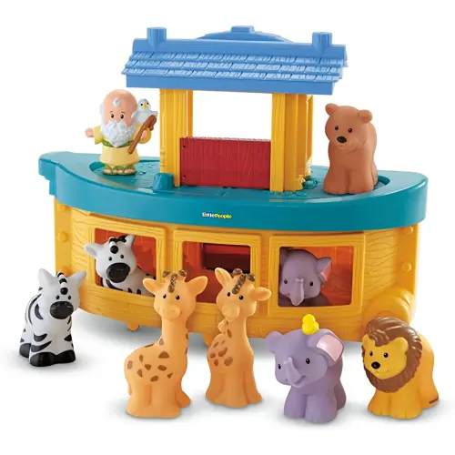 Fisher-Price Little People Toddler Playset, Noah's Ark, Toy Boat with 9 Figures for Preschool Pretend Play Ages 1+ Years