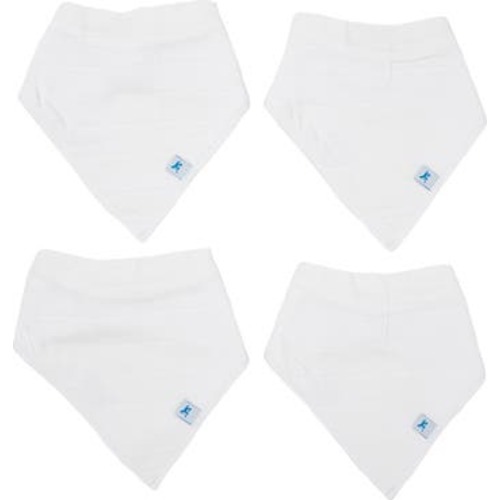 4-Pack Fleece & Cotton Muslin Bandana Bib