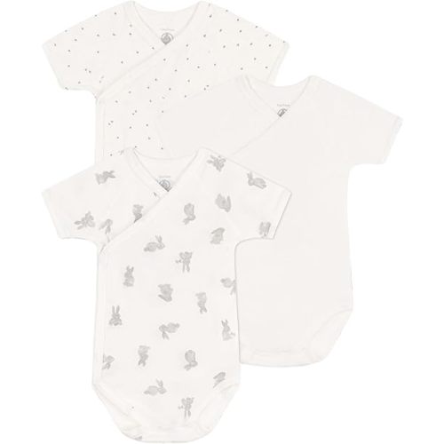 Petit Bateau UNISEX SHORT SLEEVES BABIES BODYSUITS SIZES NB-6 MONTHS, Variant 1