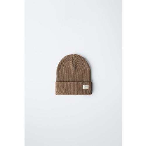 RIBBED COTTON HAT - taupe brown | ZARA United States