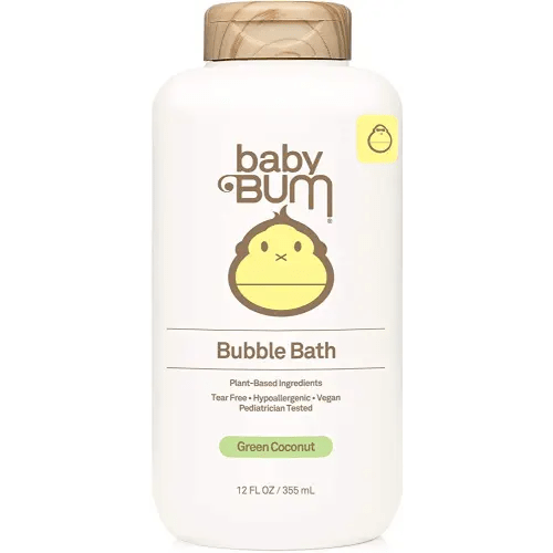 Baby Bum Foaming Bubble Bath | Tear Free for Sensitive Skin with White Ginger| Natural Fragrance | Gluten Free and Vegan | 12 FL OZ