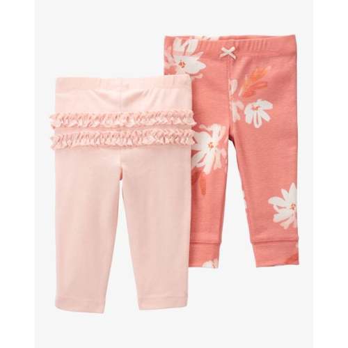 Baby 2-Pack Pull-On Pants - Pink/Floral - Carter's | Carter's