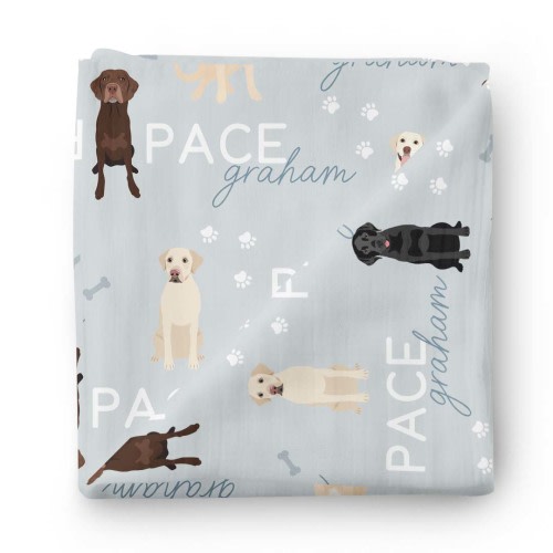 Personalized Baby Name Swaddle Blanket | Lab