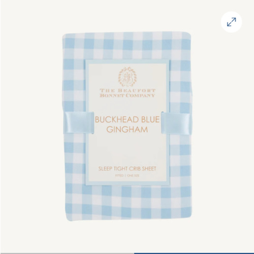 Sleep Tight Crib Sheet - Buckhead Blue Gingham