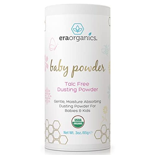 USDA Organic Baby Powder Talc-Free - Soothing Arrowroot, Calendula and Cornstarch for Newborn, Babies or Toddlers - Made in USA - 3oz/85g
