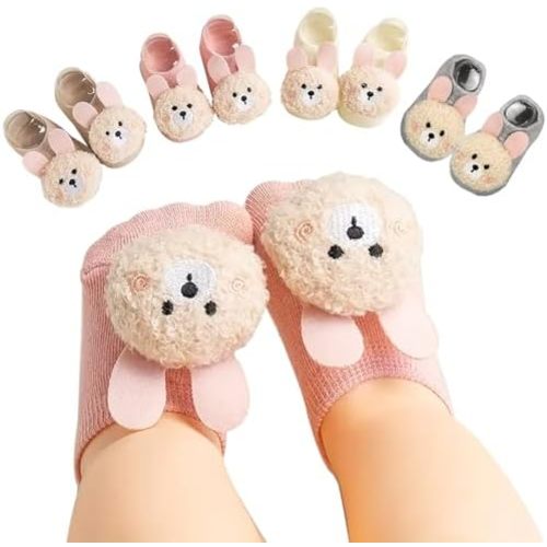 SFGHOUSE Baby Girl Socks,Non-Slip Grips for Babies Toddler Princess Girls Low Cut Ankle Socks 0-6 Months