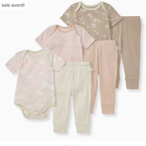 Whimsical Floral Organic Short Sleeve Bodysuit & Pant Set 3 Pack – Burt's Bees Baby
