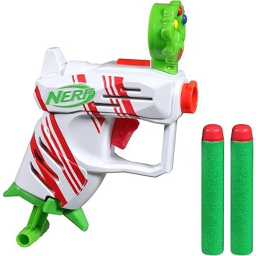 Nerf Elite 2.0 Jolly Dash Blaster, 2 Elite Darts, Pull to Prime, Winter Toy Foam Blaster for 8 Year Old Boys & Girls