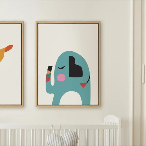 Isabelle & Max™ " Mid Century Modern Baby Elephant " by Rachel Lee Painting Print | Wayfair