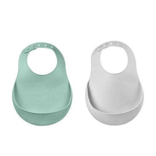 Silicone Baby Bib light mist/sage green | BEABA | USA