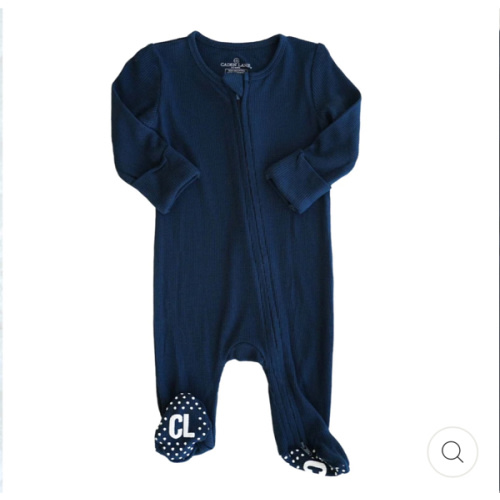 All Bamboo Waffle Zipper Footies*