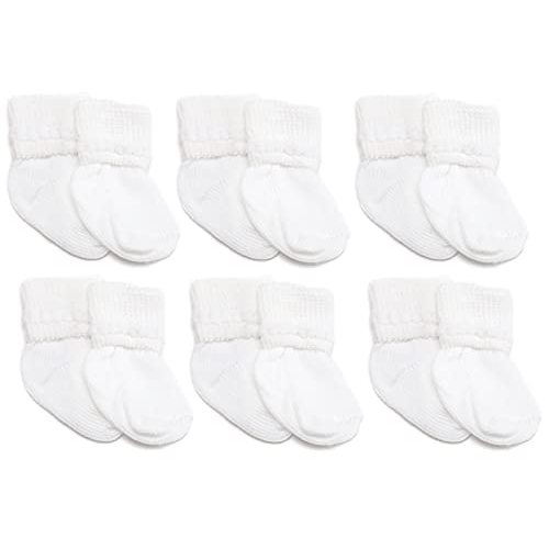 Jefferies Socks Rock-A-Bye Bootie, 6 Pack, White