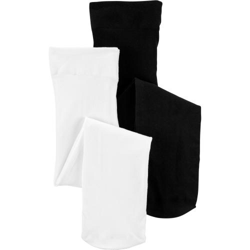 Baby 2-Pack Tights - 0-6M - Style,Black/White