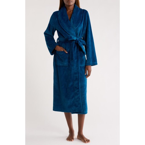 Shawl Collar Plush Longline Robe, Small