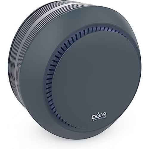 Pure Enrichment PureZone Halo Medium Room Air Purifier, 2 Stage Filtration, Purifies Air of Smoke, Pollen, Dust, and Pet Hair - Easily Fits on Tables, Desks, and Nightstands (Graphite)