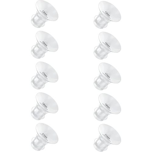Flange Inserts 13/15/17/19/21mm 10PC Compatible with Momcozy S12 pro/S9 pro/S9/S10/S12/Medela/TSRETE/Spectra/Bellababy etc 24mm Wearable Breast Pump, Reduce 24mm Tunnel Down to Correct Size