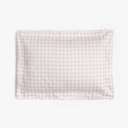 Picnic Gingham Toddler Pillow - Pink | Personalized