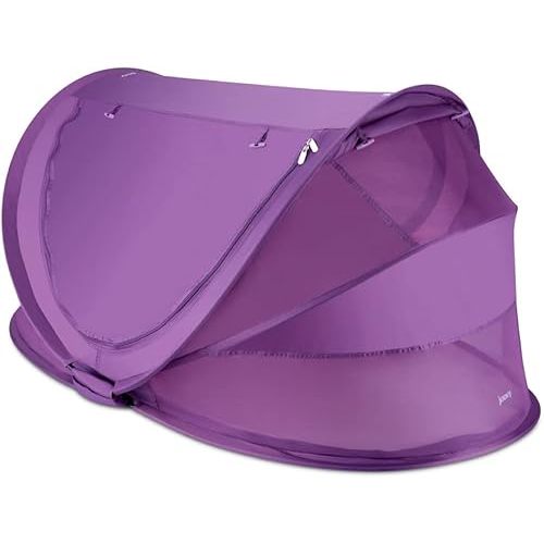 Joovy Gloo Portable Play Tent For Kids Featuring UPF 50 Sun Protection, Easy Pop-Up Setup, Bug-Proof Ultra-Fine Mesh, Self-Inflating Pad, And Roll-Down Shade Opening (Sunset Purple, Regular)