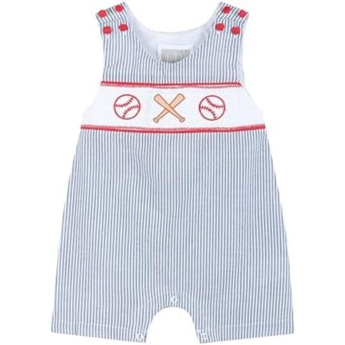 Baby Boys and Toddler Smocked Shortalls