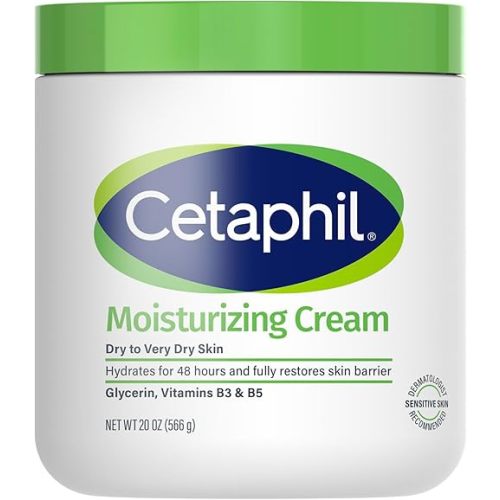 Cetaphil Face & Body Moisturizer, Hydrating Moisturizing Cream for Dry to Very Dry, Sensitive Skin, NEW 20 oz, Fragrance Free, Non-Comedogenic, Non-Greasy (Packaging May Vary)