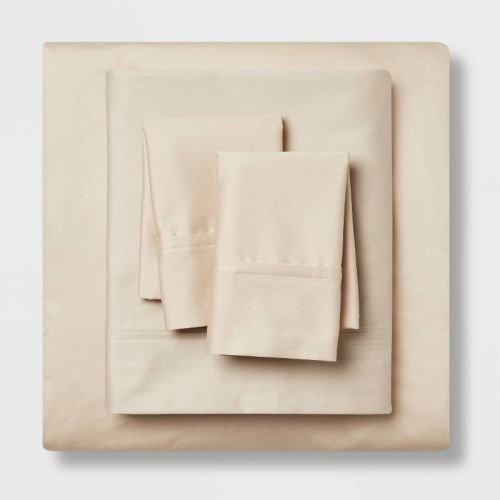 Solid Performance 400 Thread Count Sheet Set - Threshold™, Color: True Khaki, Size: Twin/Twin XL
