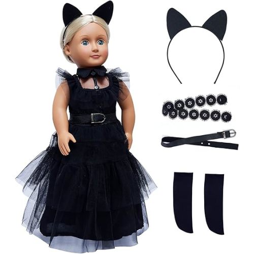 18 Inch Doll Clothes , Black Family Costumes Party Dress Fits 18 Inch Girl Doll Clothes