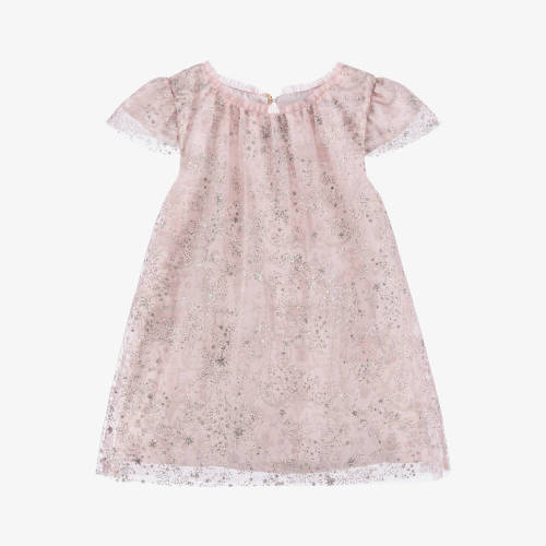 Atelier Choux Paris - Baby Girls Pink Glitter Toile De Jouy Dress | Childrensalon