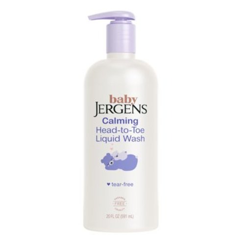Baby Jergens Calming Head to Toe Liquid Baby Wash, Body Wash and Shampoo, Tear Free, 20 oz