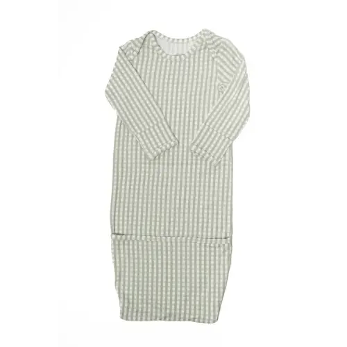 Newborn Gown - Gingham | Sage