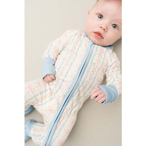 Little One Shop Co. Dainty Bows Bamboo Sleeper - 3-6M