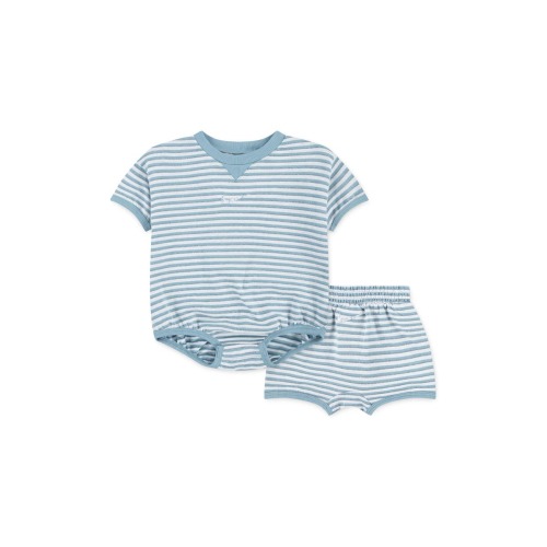 Stripe Bodysuit & Shorts Set