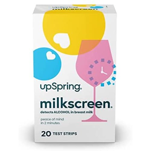 Upspring Milkscreen Test Strips to Detect Alcohol in Breast Milk - at-Home Test for Breastfeeding Moms, Simple Breast Milk Alcohol Dip Test with Accurate Results in 2 Minutes, 20 Test Strips