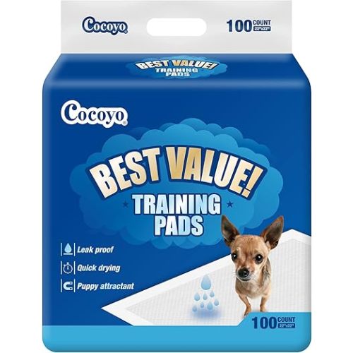 COCOYO Best Value Training Pads, 22" by 22", 100Count