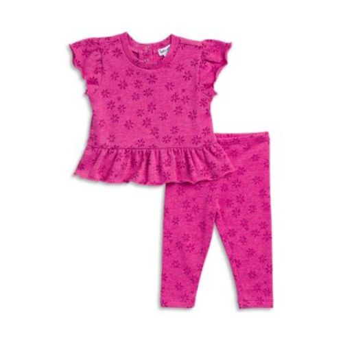 Girls' Painterly Floral Short Sleeved Top & Pants Set - Baby